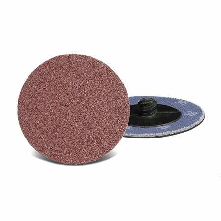 CGW ABRASIVES Coated Abrasive Quick-Change Disc, 3 in Dia, 80 Grit, Fine Grade, Aluminum Oxide Abrasive, Roll-On A 59541
